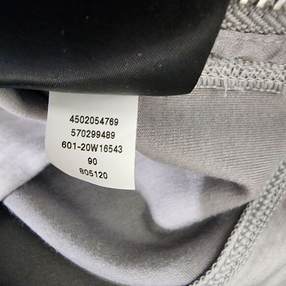 White House Black Market Women Top Medium Petite Light Gray Funnel Neck Side Zip - Picture 11 of 11